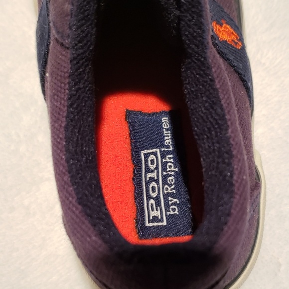 Boys POLO Navy Slip On Shoes - Picture 4 of 5